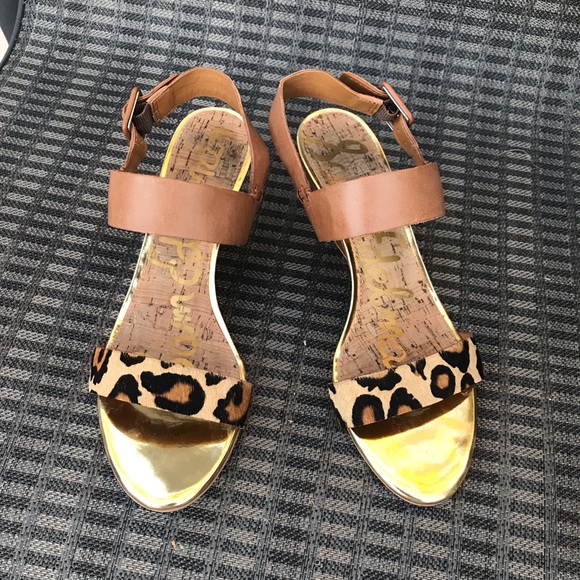 Animal print wedge sandals - Picture 1 of 5